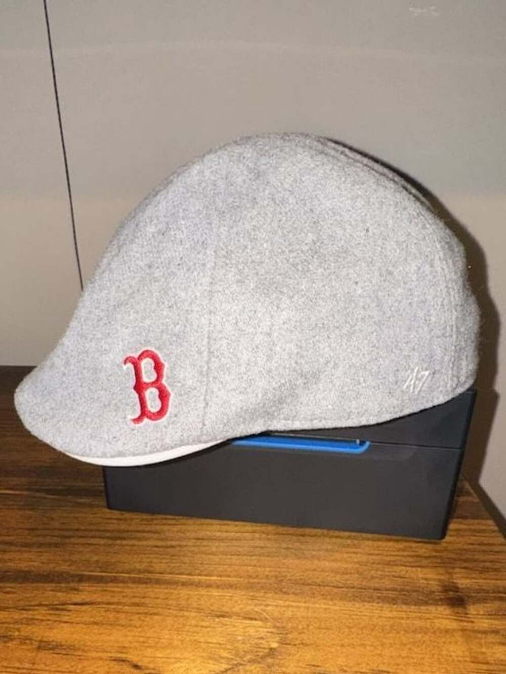 47 Brand Boston Red Sox Fenway Park Gray Wool Flat Cap Baker Boy Driver Hat
